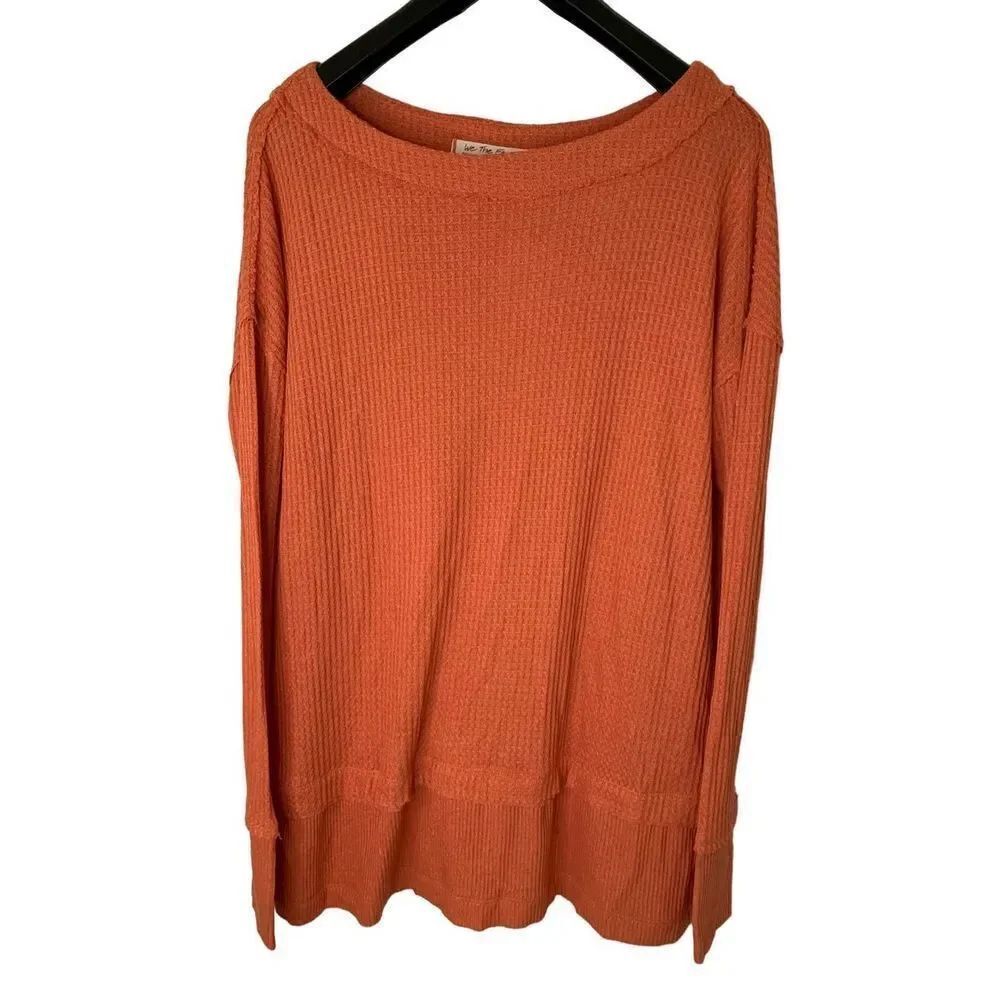 We The Free waffle knit long sleeve thermal Coral Light women’s size small NWT